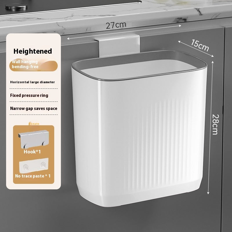 Kitchen Wall-mounted Trash Can Household Toilet Large Capacity Punch-free Hanging