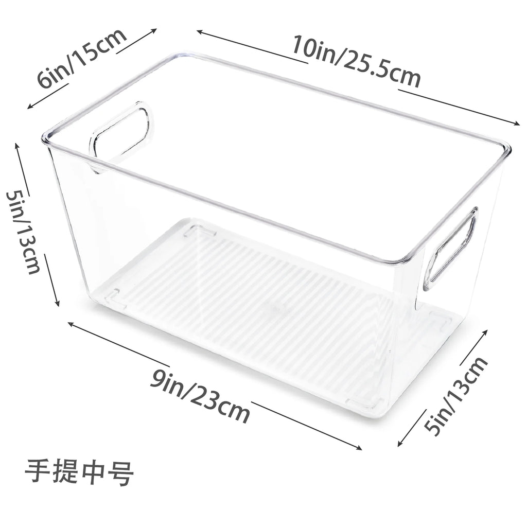 Clear Acrylic Storage Bins Refrigerator Organizer Food Storage Organizer Fridge Storage Box Pantry Cabinet kitchen Organizer