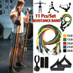 Resistance Band Set, 11 Pieces with Ankle Straps
