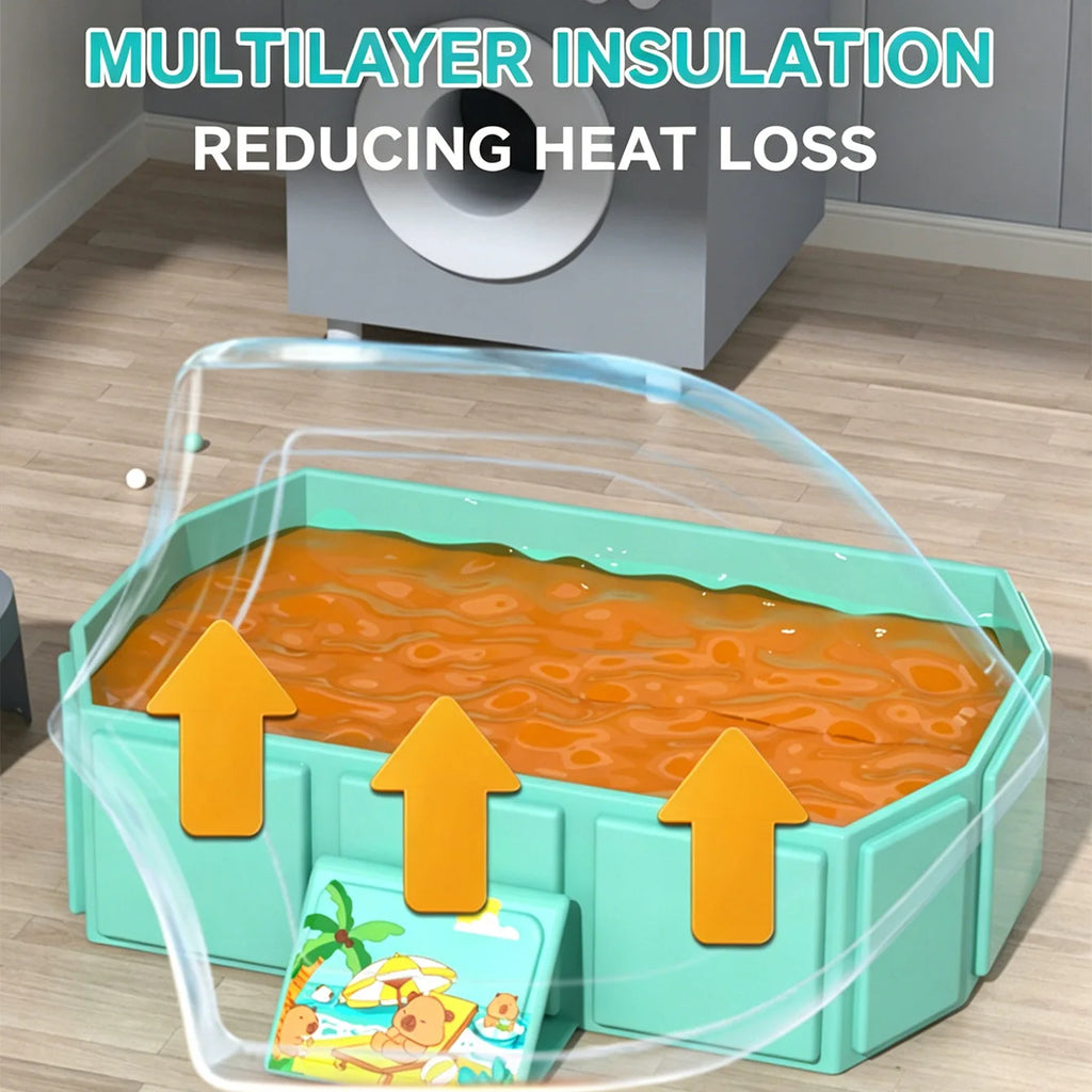 Foldable Portable Bathtub, Collapsible PVC Tub