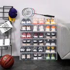 Stackable Clear Shoe Boxes, Set of 6