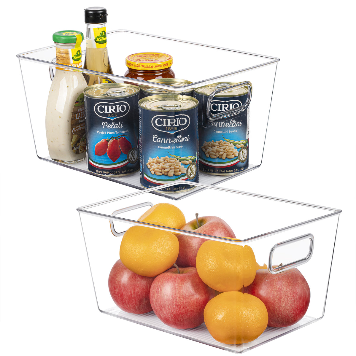 Clear Acrylic Storage Bins Refrigerator Organizer Food Storage Organizer Fridge Storage Box Pantry Cabinet kitchen Organizer