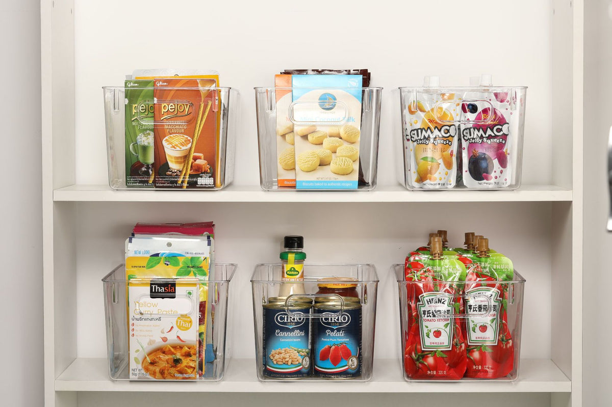 Clear Acrylic Storage Bins Refrigerator Organizer Food Storage Organizer Fridge Storage Box Pantry Cabinet kitchen Organizer