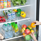Clear Acrylic Storage Bins Refrigerator Organizer Food Storage Organizer Fridge Storage Box Pantry Cabinet kitchen Organizer