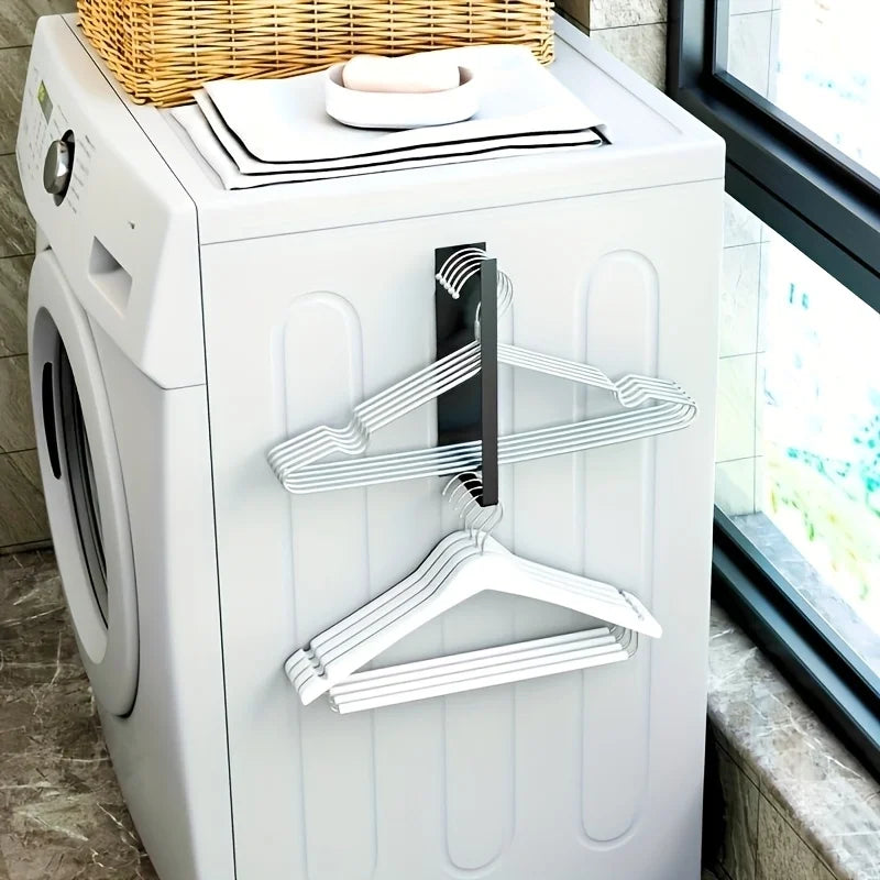 Magnetic Laundry Hanger Organizer |   Metal Clip Storage & Space-Saving for Washing Machine |   Durable Painted Metal
