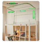 Double Sliding Track Bed Curtain And Mosquito Net Stand Strong Light Blocking Upper Bunk Bed Universal Track Student Dormitory