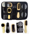 Professional Shoes Care Kit Portable For Boots Sneakers Cleaning Set Polish Brush horn Shine Polishing Tool For Leather Shoes