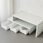 Desktop Multi-Layer Organizer Rack Three Drawers Desk Heightening Stand Office Monitor Notebook Storage Shelf Rectangular Den...