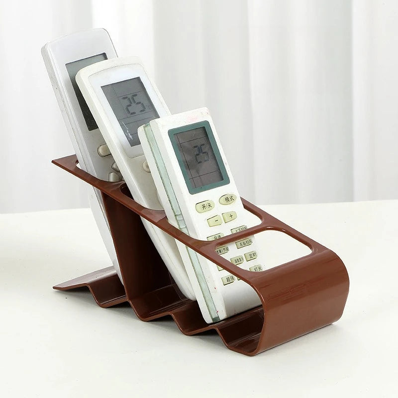 Remote Control Organizer Rack with Compartments Anti-slip Base Compact Storage for Tv Remotes and Mobile Devices