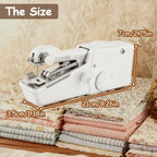 Portable Handheld Sewing Kit – Battery-Powered Fast Sewing for Fabric & Clothes, Includes Needle, Threader, Spools & Samples