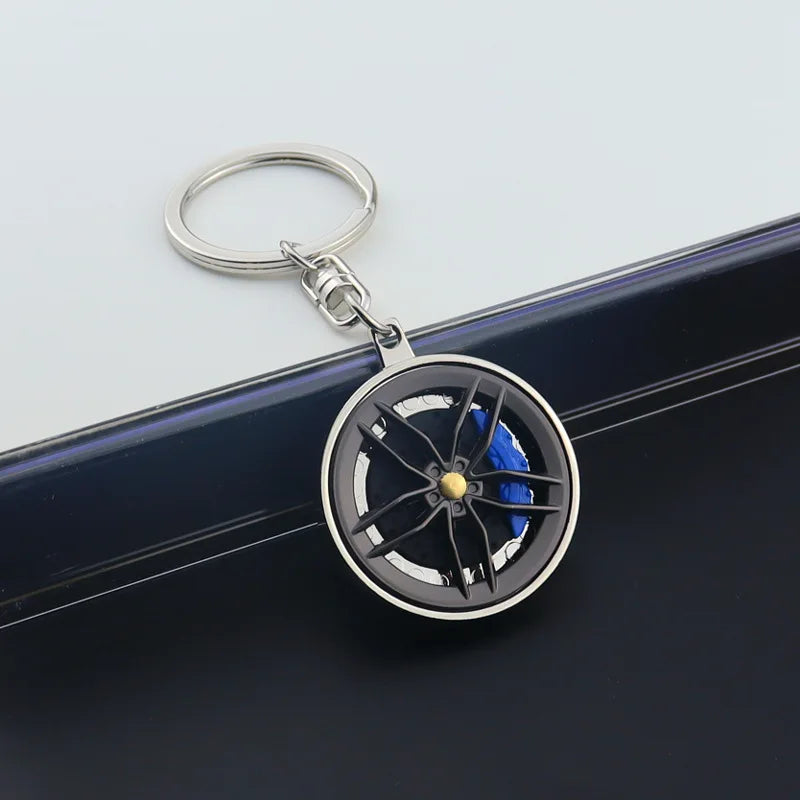 Fingertip Gadget Key Chain Car Hub Rim Wheel Keychain Fidget Toys Stress Relief Toy Keyring Bags Pendant