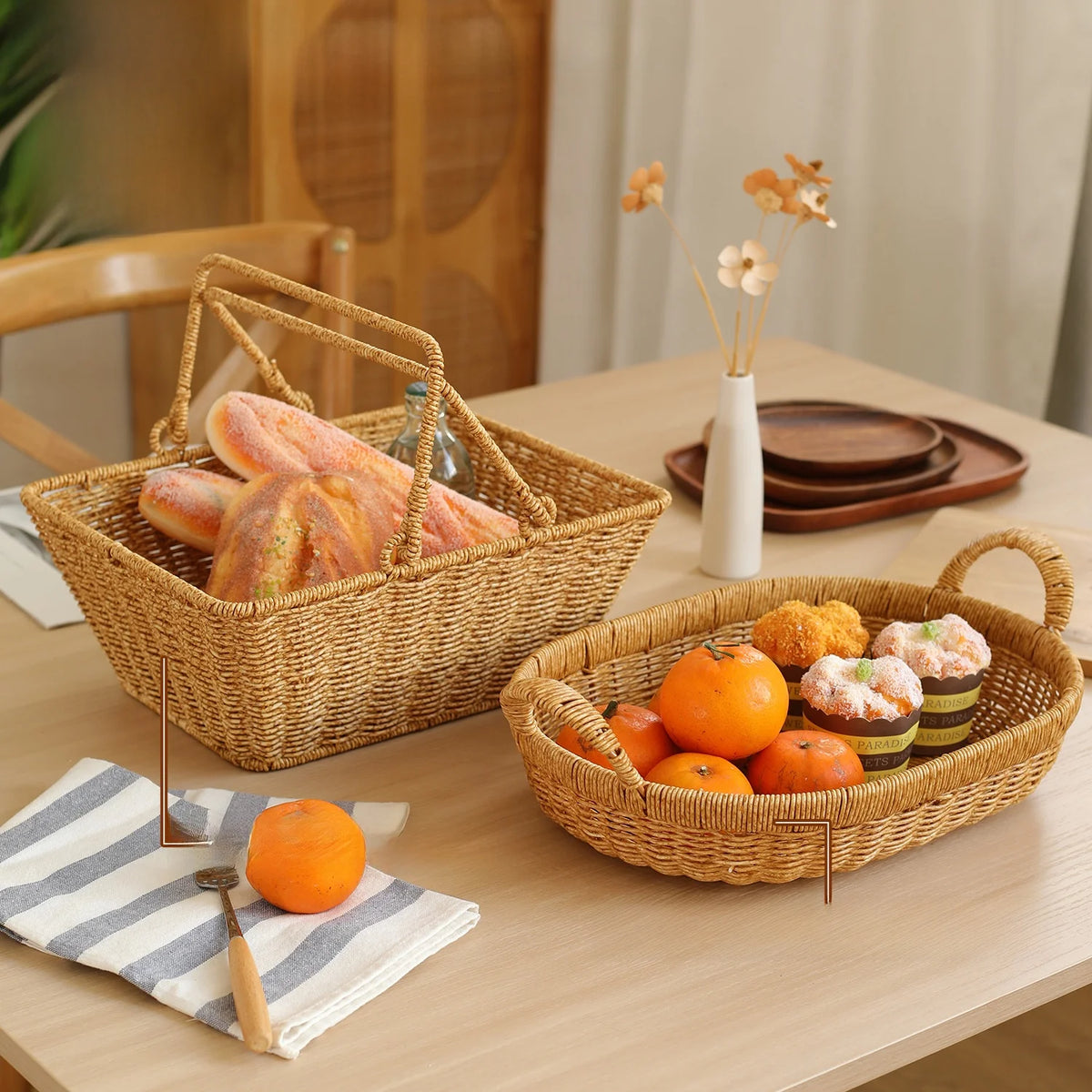 Woven Draining Fruit Basket, Large