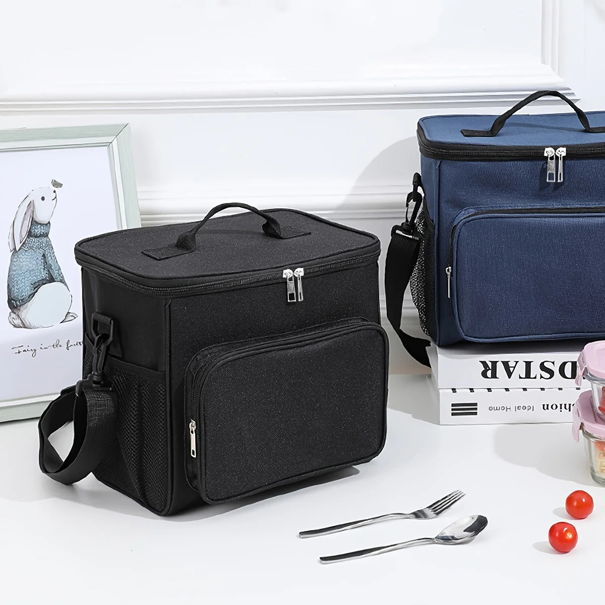 Insulated Lunch Bag Large Lunch Bags For Women Men Reusable Lunch Bag With Adjustable Shoulder Strap