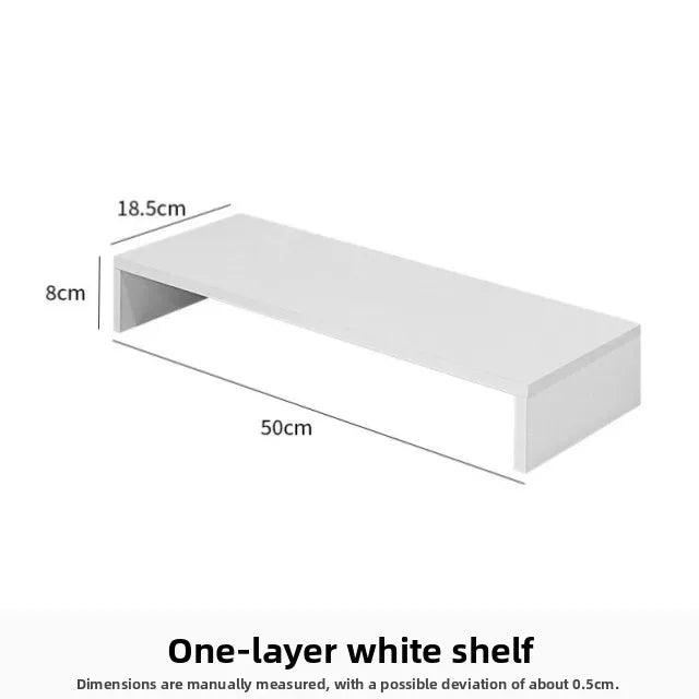 Desktop Multi-Layer Organizer Rack Three Drawers Desk Heightening Stand Office Monitor Notebook Storage Shelf Rectangular Den...