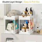 2-Tier Sliding Under-Sink Storage Rack