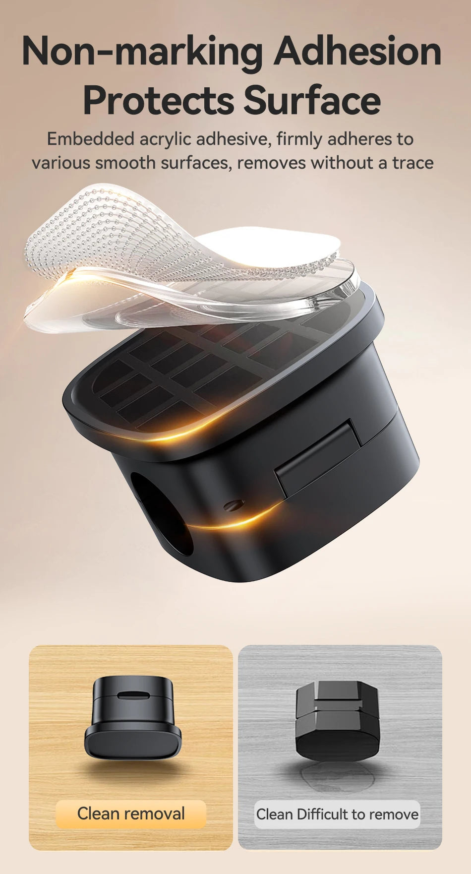 Rocoren Magnetic Cable Organizer Smooth Adjustable Cable Holder Under Desk 6PCS Stable Cable Management Wire Keeper Cable Clips