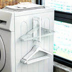 Magnetic Laundry Hanger Organizer |   Metal Clip Storage & Space-Saving for Washing Machine |   Durable Painted Metal