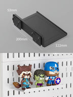 No Punching Pegboard Wall Organizer Panel Shelves For Gamer Room,bathroom,kitchen Storage Rack Organizer Pegboard Accessories