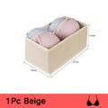 3pcs/1set Underwear Storage Box Foldable Non-woven Storage Box Six-piece Set Underwear Bra Socks Drawer Storage Finishing Box
