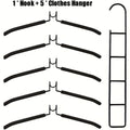 5pcs Multi-Tier Hanging Closet Hanger with Hooks Space-Saving Organizer for Closet Coats Shirts Dresses Jackets Hanging Storage