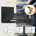 [Fitness Equipment Organizer] Multifunctional Black Iron Wall-Mounted Fitness Equipment Organizer - Perfect Gift for Home Gym
