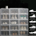 Stackable Clear Shoe Boxes, Set of 6