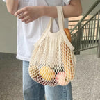 Cotton Mesh Produce Bag, Reusable Grocery Tote
