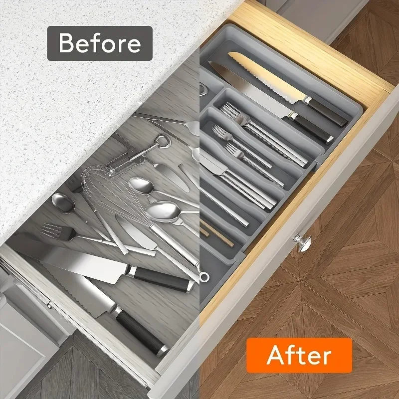 Adjustable Flatware Drawer Organizer