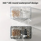 Clear Wall Mounted Bathroom Storage Box, Makeup Organizer, Clear Acrylic Organizers Storage, Cotton Swabs, Cotton Balls, Hair