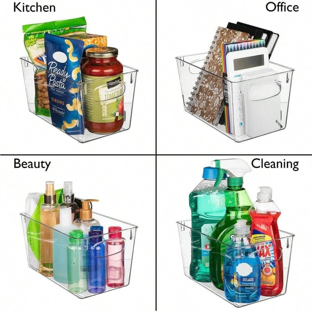 Clear Acrylic Storage Bins Refrigerator Organizer Food Storage Organizer Fridge Storage Box Pantry Cabinet kitchen Organizer
