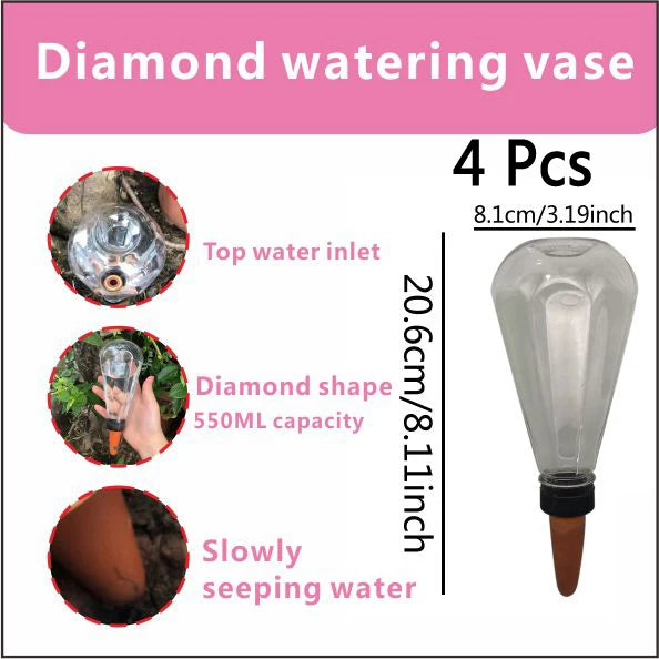 4Pcs Indoor Plant Watering Automatic Self Watering Garden Waterer Plants Drip Irrigation Houseplant Supplies