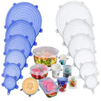 Silicone Stretch Food Lids, Set of 6
