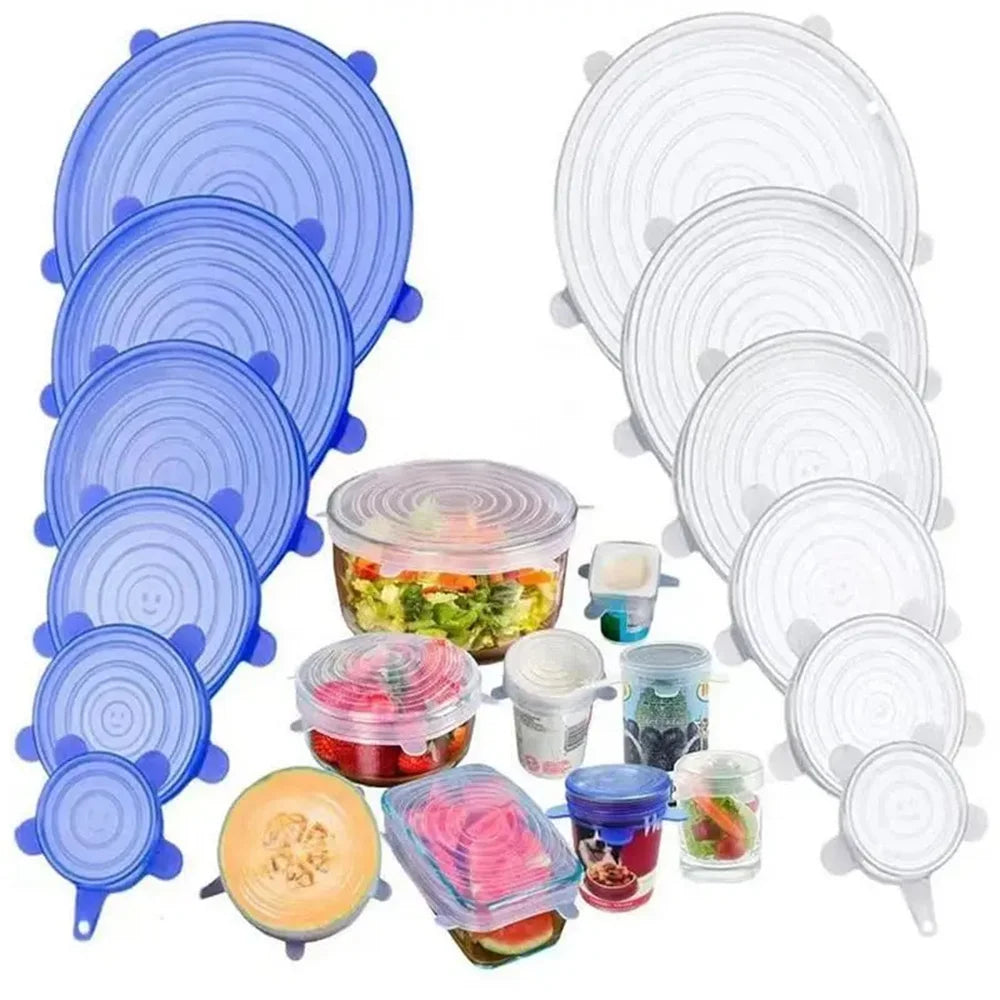 Silicone Stretch Food Lids, Set of 6