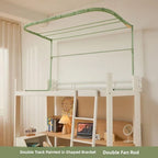 Double Sliding Track Bed Curtain And Mosquito Net Stand Strong Light Blocking Upper Bunk Bed Universal Track Student Dormitory