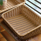 Hand-Woven Rattan Fruit & Bread Basket
