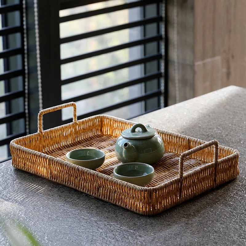 Nordic Woven Serving Tray, Fruit & Snack Dish