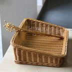 Hand-Woven Rattan Fruit & Bread Basket