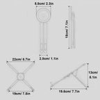 Portable Magnetic Phone Holder & Selfie Stick 3-in-1 Foldable Tripod Stand for iPhone iPad Tablet Laptop Desktop Use