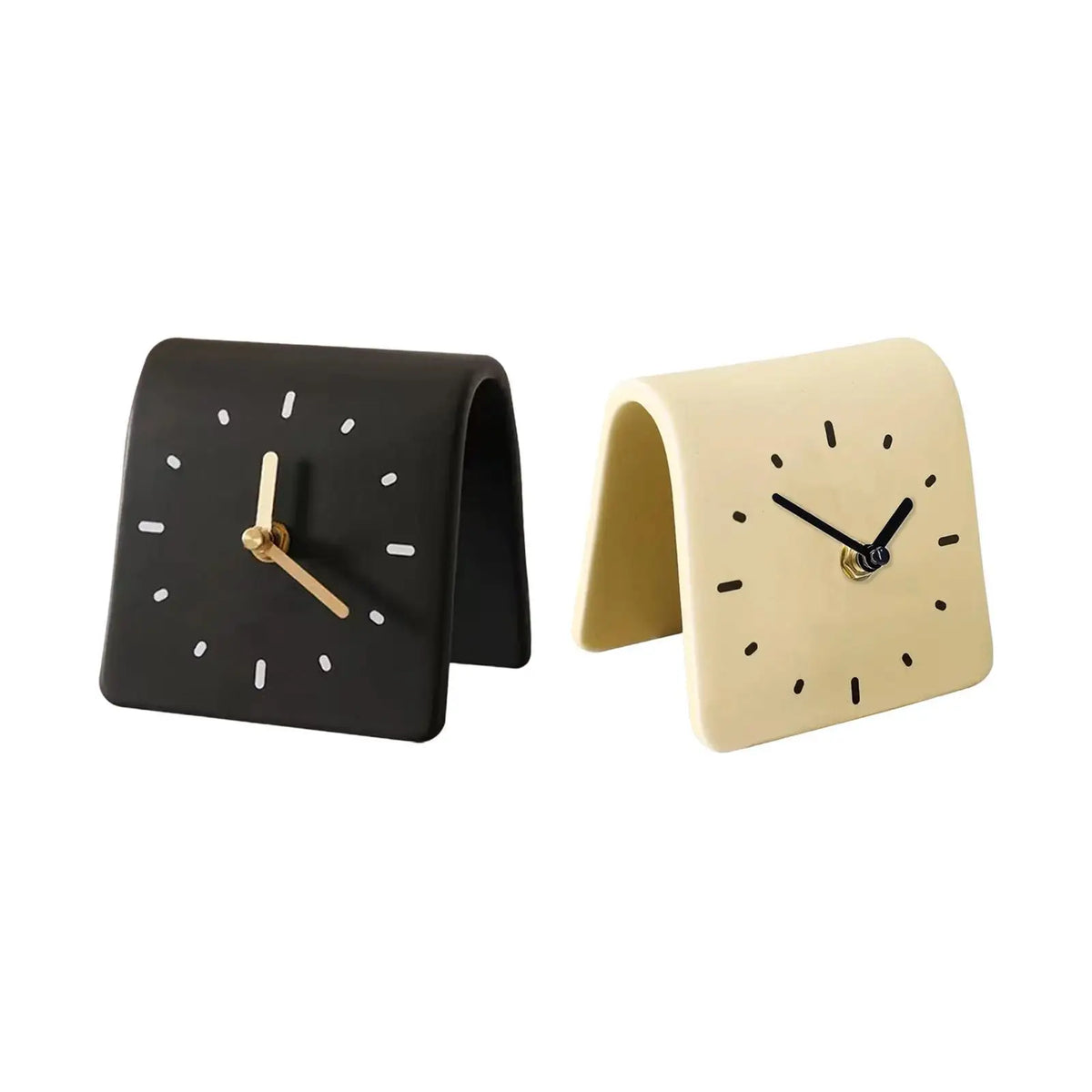Desk Clock Modern Art Shelf Clock Decorative Silent Desktop Ornament for Desk Kids Room Office Countertop Housewarming Gift