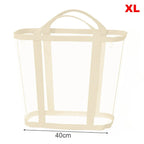 Portable Foldable Mesh Dirty Clothes Basket, Dormitory Household Laundry Storage for Socks Underwear