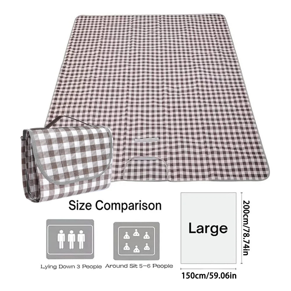 Extra Large Picnic Blanket Beach Blankets Picnic Mat Waterproof Sand Proof Foldable Portable for Outdoor Camping Hiking Travel G