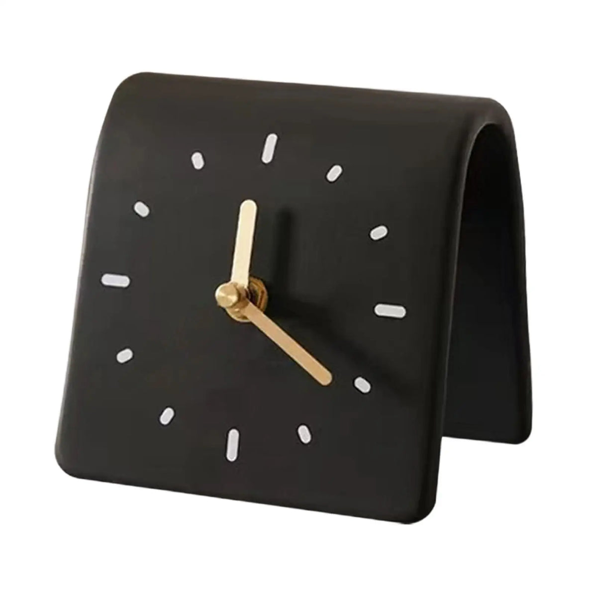 Desk Clock Modern Art Shelf Clock Decorative Silent Desktop Ornament for Desk Kids Room Office Countertop Housewarming Gift