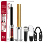 Bar Accessories Wine Bottle Opener Set Aluminum Alloy ABS Air Pump Cork Remover Kitchen Gadgets Vacuum Wine Bottle Corkscrew