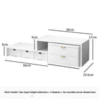Desktop Multi-Layer Organizer Rack Three Drawers Desk Heightening Stand Office Monitor Notebook Storage Shelf Rectangular Den...