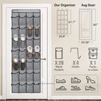 Over The Door Shoe Rack With12/14/24/28/35/40 Large Mesh Pockets Hanging Shoe Organizer For Closet Hanging Shoe Rack Holder