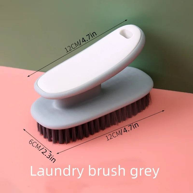 Laundry brush, multifunctional long-handled cleaning brush with soft bristles, household use, doesn't damage clothes