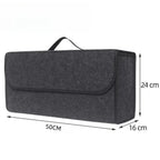 Car Trunk soft Organizer Felt Storage Box Accessories Large Anti Slip Compartment Boot Storage Organizer Tool Car Storage Bag