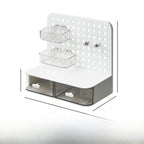 Desktop Multi-Layer Organizer Rack Three Drawers Desk Heightening Stand Office Monitor Notebook Storage Shelf Rectangular Den...
