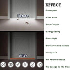 Door Seal Draft Stopper with Brush Reduce Noise, Rubber Door Sweep Breeze Blocker Insect Proof, Dust Proof and Sound Proof Seal
