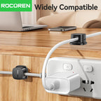 Rocoren Magnetic Cable Organizer Smooth Adjustable Cable Holder Under Desk 6PCS Stable Cable Management Wire Keeper Cable Clips